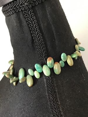 Vintage Natural Turquoise Nugget Bead Necklace