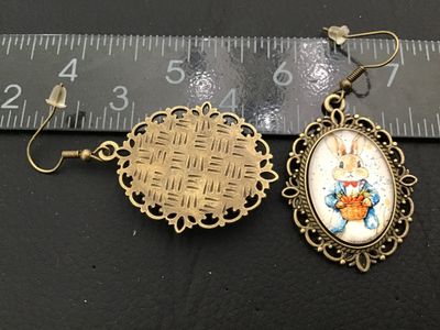 Whimsical Peter Rabbit Style Dangle Earrings