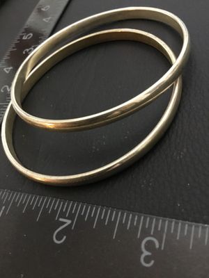 Pair of Metallic Tone Bangle Bracelets