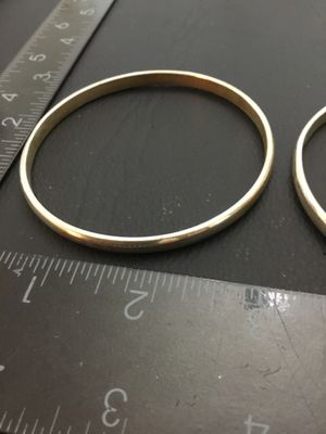 Pair of Metallic Tone Bangle Bracelets