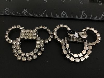 Vintage Rhinestone Shoe Clips Pair