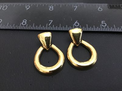 Vintage Monet Gold-Tone Doorfield Drop Earrings