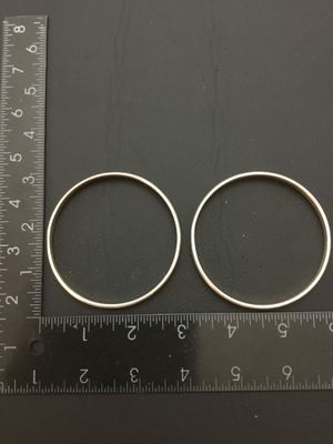 Pair of Metallic Tone Bangle Bracelets