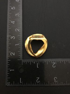 Vintage Gold Tone Textured Twisted Brooch Pin