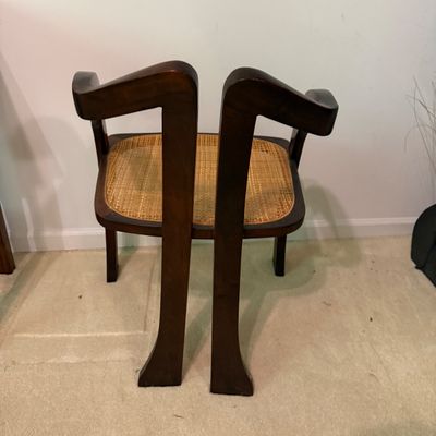 MCM Style Cane Seat Accent Chair (B1-BM)