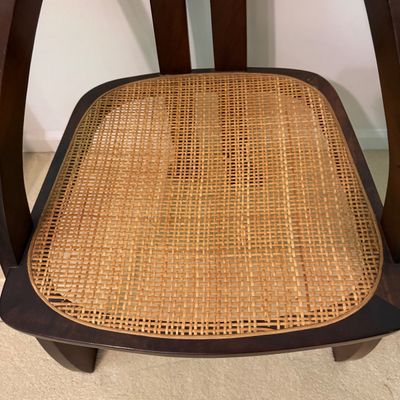 MCM Style Cane Seat Accent Chair (B1-BM)