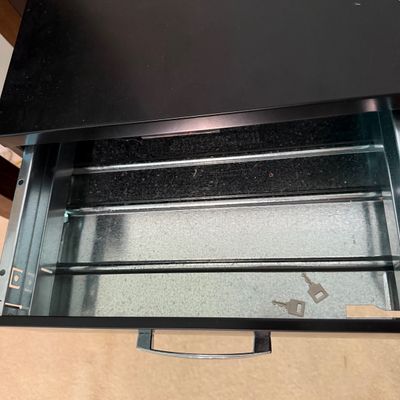 3-Drawer Metal Filing Cabinet with Expanding Organizers and Office Supplies (B1-BM)