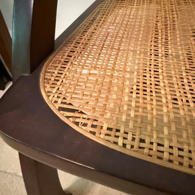 MCM Style Cane Seat Accent Chair (B1-BM)