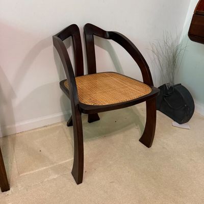 MCM Style Cane Seat Accent Chair (B1-BM)