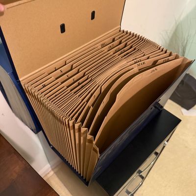 3-Drawer Metal Filing Cabinet with Expanding Organizers and Office Supplies (B1-BM)