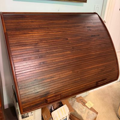 MCM Wall-Mounted Roll-Top Desk with Inlay (B1-BM)