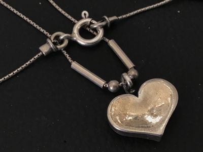Sterling Silver Heart Pendant Necklace by Didae