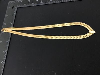 Vintage Napier Gold-Tone Herringbone V-Shape Collar Necklace