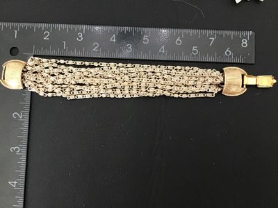Vintage Gold-Tone Multi-Strand Chain Bracelet