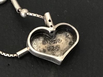 Sterling Silver Heart Pendant Necklace by Didae