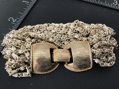 Vintage Gold-Tone Multi-Strand Chain Bracelet