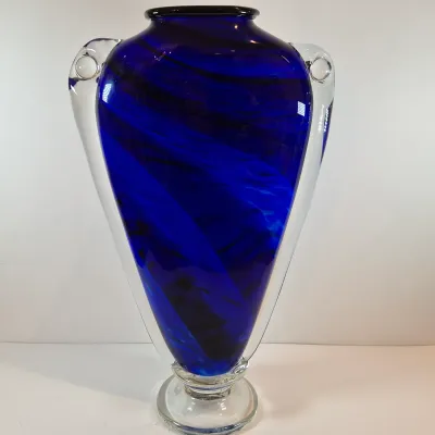 LOT 40: Rosetree New Orleans 18" Art Glass Vase Signed