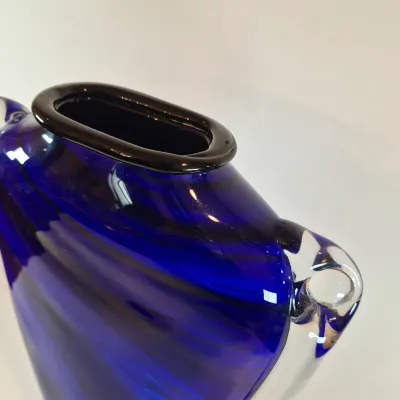 LOT 40: Rosetree New Orleans 18" Art Glass Vase Signed