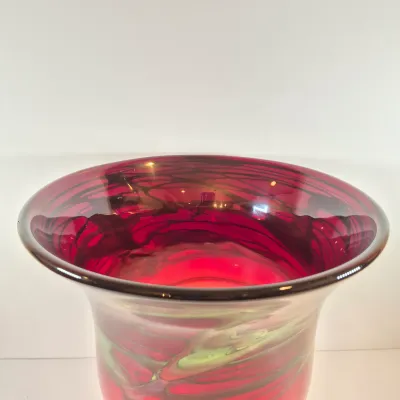 LOT 110: Adam Jablonski Signed Art Glass Vase 12"