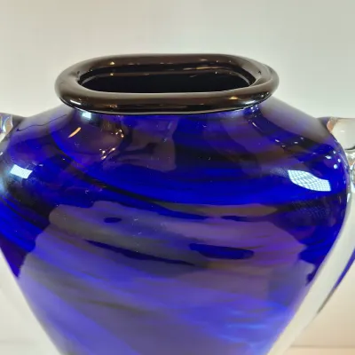 LOT 40: Rosetree New Orleans 18" Art Glass Vase Signed