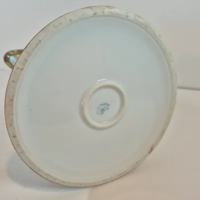 LOT 48: Vintage Porcelain Chocolate Pots & 3-Tier Stand with Hand Painted Platters by Noritake & Limoges France