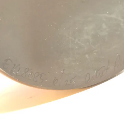 LOT 109: Steven Correia Artist Proof Acid-Etched Floral Art Glass Vase-13" Signed