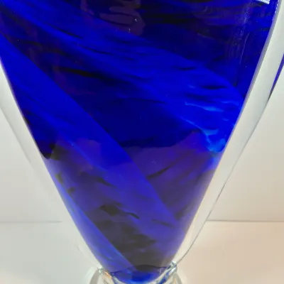 LOT 40: Rosetree New Orleans 18" Art Glass Vase Signed