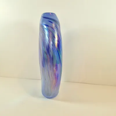LOT 38: Rosetree New Orleans Iridescent Art Glass Vase Signed