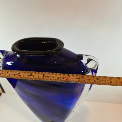 LOT 40: Rosetree New Orleans 18" Art Glass Vase Signed