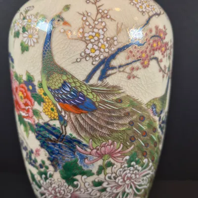 LOT 47: Vintage 3D Chinese Terracotta Army Plaque with Collection of Asian Porcelain Decorative Items