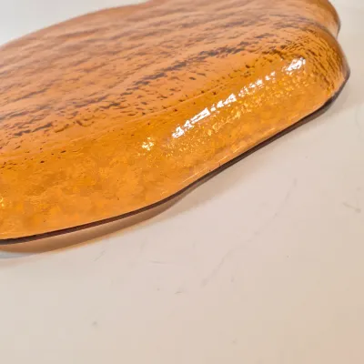 LOT 113: Large Fire & Light Style Lily Pad Glass Platter