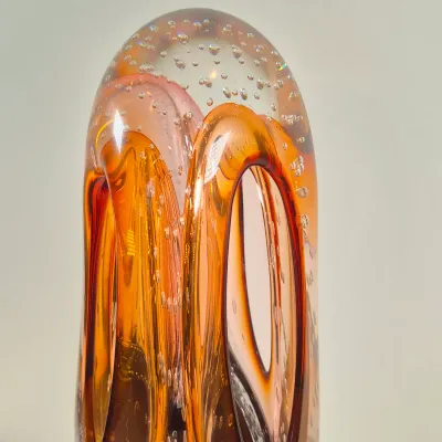 LOT 36: Adam Jablonski Signed Art Glass Sculpture 12.5"