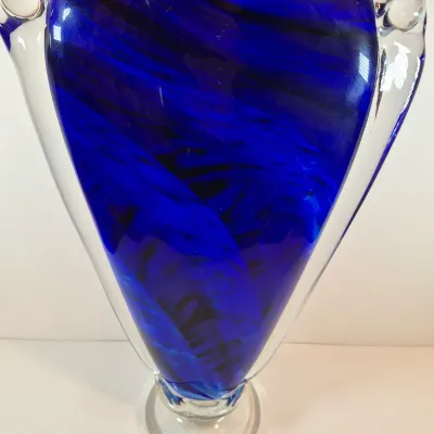 LOT 40: Rosetree New Orleans 18" Art Glass Vase Signed