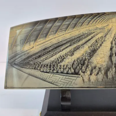 LOT 47: Vintage 3D Chinese Terracotta Army Plaque with Collection of Asian Porcelain Decorative Items
