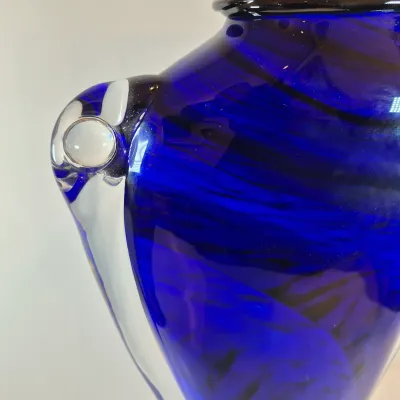 LOT 40: Rosetree New Orleans 18" Art Glass Vase Signed