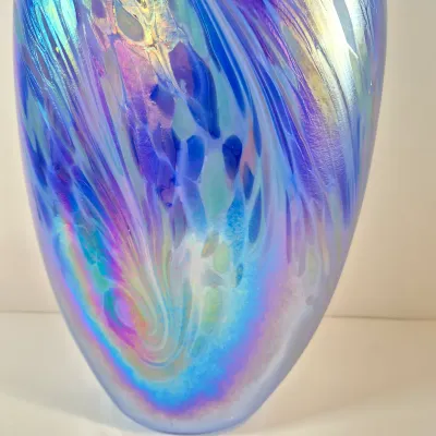 LOT 38: Rosetree New Orleans Iridescent Art Glass Vase Signed