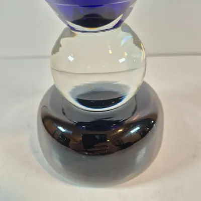 LOT 109: Steven Correia Artist Proof Acid-Etched Floral Art Glass Vase-13" Signed