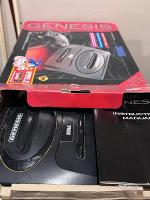 Vintage Sega Genesis Model 2 Console with Original Box & Manual