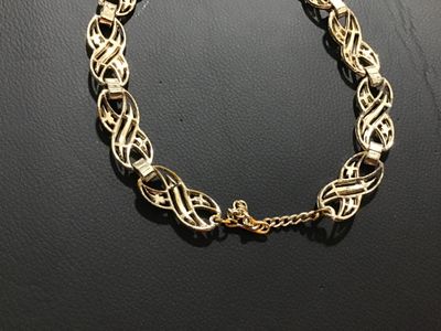 Vintage Gold-Tone Rhinestone Collar Necklace