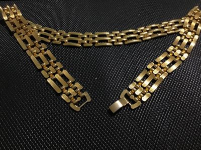 Vintage Gold-Tone Link Collar Necklace