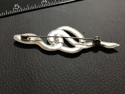 Vintage/Antique Rhinestone Snake Brooch with Red Eye