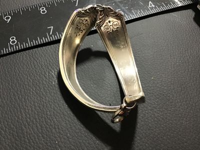 Vintage Silverplate Spoon Handle Cuff Bracelet