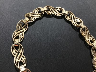 Vintage Gold-Tone Rhinestone Collar Necklace