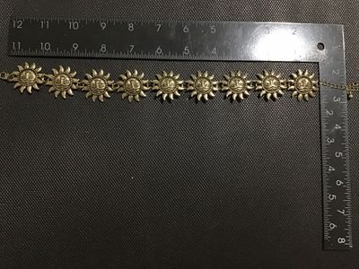 Celestial Sun Face Link Choker Necklace
