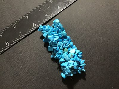Chunky Faux Turquoise Chip Stretch Bracelet
