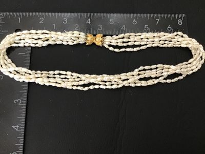 Vintage Multi-Strand Freshwater Biwa Pearl Necklace