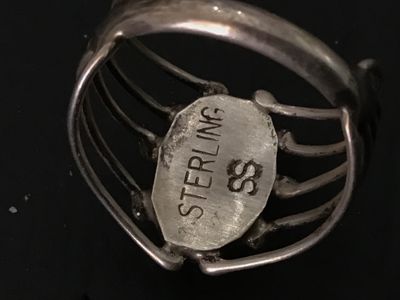 Vintage Sterling Silver Turquoise Ring - Size 6
