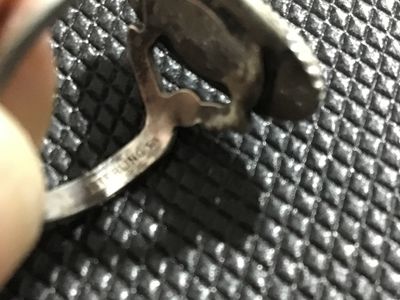 Vintage Sterling Silver Turquoise Ring Size 9.5. Hallmarked