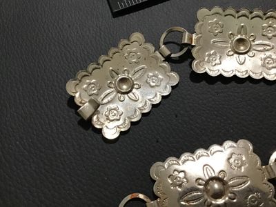 Vintage Silver-Tone Concho Style Link Belt