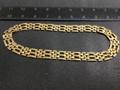 Vintage Gold-Tone Link Collar Necklace